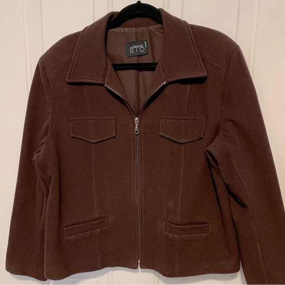 Zip up Brown Jacket XL - Picture 1 of 10